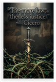 Cicero "The More Laws, the Less Justice" Inspirational 12x18 US Made Poster