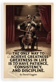 David Goggins "Only Way to Achieve Greatness Patience Consistency Discipline" Motivational 12x18 US Made Poster