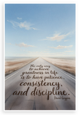 David Goggins 'Patience Consistency Discipline' Inspirational 12x18 US Made Poster