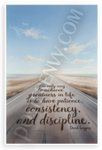 David Goggins 'Patience Consistency Discipline' Quote Inspirational 12x18 US Made Poster