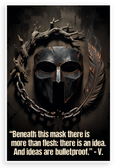V for Vendetta 'Beneath This Mask There Is More Than Flesh' Inspirational 12x18 US Made Poster