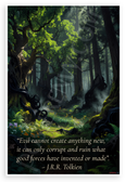 J.R.R. Tolkien "Evil Cannot Create Anything New" Inspirational 12x18 US Made Poster