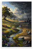 J.R.R. Tolkien "Evil Cannot Create Anything New" Fantasy Landscape 12x18 US Made Poster