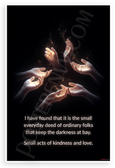 J.R.R. Tolkien "Small Everyday Deeds Keep Darkness at Bay" Inspirational 12x18 US Made Poster