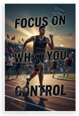 "Focus on What You Control" Runner Track Motivational 12x18 US Made Poster
