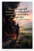 Charles Bukowski "Those Who Escape Hell" Inspirational 12x18 US Made Poster