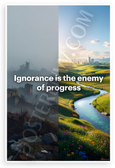 "Ignorance is the Enemy of Progress" Inspirational Split Landscape 12x18 US Made Poster