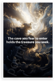 Joseph Campbell "The Cave You Fear to Enter Holds the Treasure You Seek" Inspirational 12x18 US Made Poster