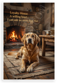 "Loyalty Honor A Willing Heart I Can Ask No More" Golden Retriever Inspirational 12x18 US Made Poster