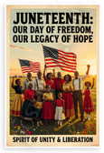 Juneteenth Our Day of Freedom Our Legacy of Hope Inspirational 12x18 US Made Poster