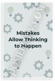 "Mistakes Allow Thinking to Happen" Innovation Gears Lightbulb 12x18 US Made Poster