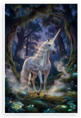 Majestic Unicorn Enchanted Forest Dusk Fantasy 12x18 US Made Poster
