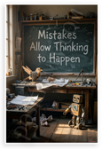 Thomas Edison "Mistakes Allow Thinking to Happen" Inspirational 12x18 US Made Poster