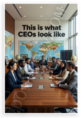 This is What CEOs Look Like Diverse Boardroom 12x18 US Made Poster