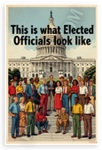 This is What Elected Officials Look Like Diverse Group Capitol 12x18 US Made Poster