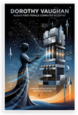 Dorothy Vaughan NASAs First Female Computer Scientist Communicating with 1961 IBM Computer 12x18 US Made Poster