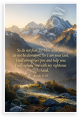 Isaiah 41:10 Do Not Fear I Am With You Bible Verse Inspirational 12x18 US Made Poster