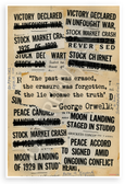 George Orwell 'The Past Was Erased the Lie Became the Truth' Collage 12x18 US Made Poster