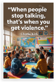 Charlie Kirk "When People Stop Talking That's When You Get Violence" Classroom 12x18 US Made Poster