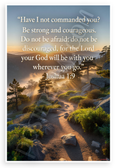 Joshua 1:9 'Be Strong and Courageous' Inspirational 12x18 US Made Poster