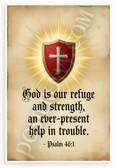 Psalm 46:1 'God Is Our Refuge and Strength' Inspirational 12x18 US Made Poster