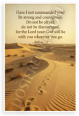 Joshua 1:9 'Be Strong and Courageous' Inspirational 12x18 US Made Poster