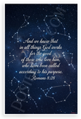 Romans 8:28 'In All Things God Works for the Good' Inspirational 12x18 US Made Poster