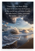 John 16:33 'I Have Overcome the World' Inspirational 12x18 US Made Poster