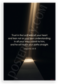 Proverbs 3:5-6 "Trust in the Lord with All Your Heart" Inspirational 12x18 US Made Poster