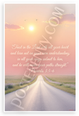Proverbs 3:5-6 'Trust in the Lord' Bible Verse Inspirational 12x18 US Made Poster