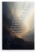 Psalm 23:4 'Even Though I Walk Through the Darkest Valley' Inspirational 12x18 US Made Poster