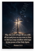 Romans 15:13 'God of Hope Fill You with Joy and Peace' Inspirational 12x18 US Made Poster