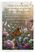 2 Corinthians 'Therefore We Do Not Lose Heart' Butterfly Transformation Inspirational 12x18 US Made Poster