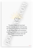 2 Corinthians 4:16-18 "Do Not Lose Heart" Inspirational 12x18 US Made Poster