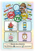 Decode Like a Detective Phonics SH CH TH WH Educational 12x18 US Made Poster