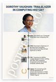 Dorothy Vaughan Trailblazer in Computing History Educational 12x18 US Made Poster