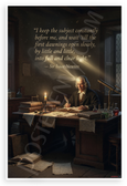 Sir Isaac Newton "I Keep the Subject Constantly Before Me" Inspirational 12x18 US Made Poster