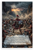 Real Men Do Whats Good Not Just Socially Acceptable Quote Spartan Warrior 12x18 US Made Poster