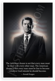 Ronald Reagan "American Dream" Quote Patriotic 12x18 US Made Poster