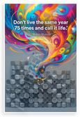 Robin Sharma "Don't Live the Same Year 75 Times" Inspirational 12x18 US Made Poster