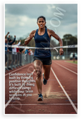 Confidence Isn’t Built by Positive Thoughts Quote Runner Finish Line Motivational 12x18 US Made Poster