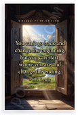 C.S. Lewis "You Can't Go Back and Change the Beginning" Inspirational 12x18 US Made Poster