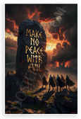 Make No Peace with Evil Epic Fantasy 12x18 US Made Poster