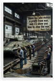 Henry Ford "Show Me Who Makes Profit from War" Vintage Industrial 12x18 US Made Poster