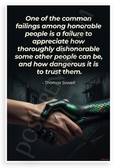 Thomas Sowell "Failure to Appreciate Dishonorable People" Inspirational 12x18 US Made Poster