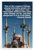 Thomas Sowell "One of the Common Failings Among Honorable People" Inspirational 12x18 US Made Poster