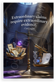 Carl Sagan "Extraordinary Claims Require Extraordinary Evidence" Inspirational 12x18 US Made Poster