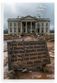 John Adams 'I Pray Heaven to Bestow Blessings on this House' White House Historical 12x18 US Made Poster
