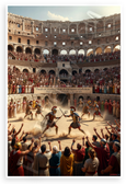 Juvenalis "Bread and Circuses" Roman Colosseum Gladiators 12x18 US Made Poster