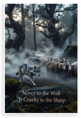 "Mercy to the Wolf - Is Cruelty to the Sheep" Wildlife Forest 12x18 US Made Poster